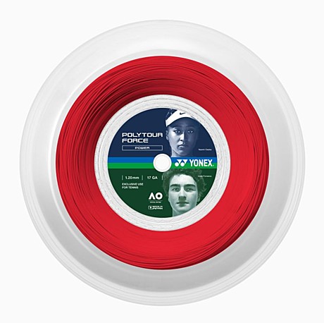Теннисная струна Yonex POLYTOUR FORCE 1,20 красная 200 метров