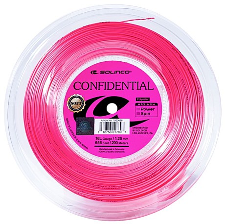 Теннисная струна Solinco Confidential Soft розовая 1,25 200 метров